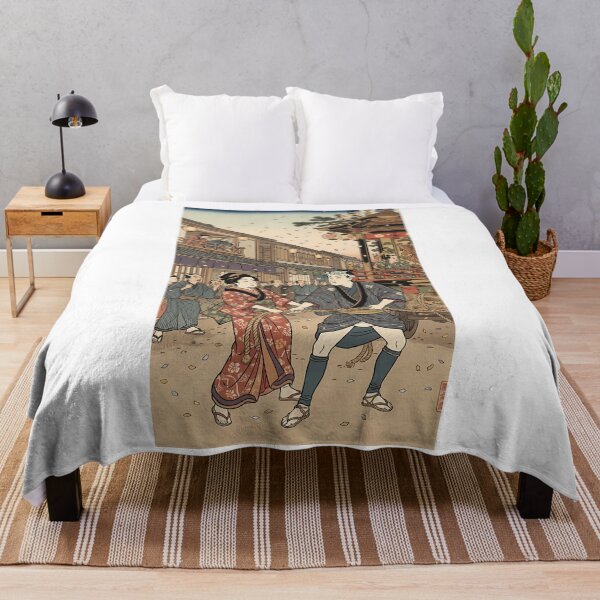 Item preview, Vibrant Traditional Japanese Festival: Pulling the Matsuri Float - Ukiyo-e Art designed and sold by TokyoUkiyoHouse.