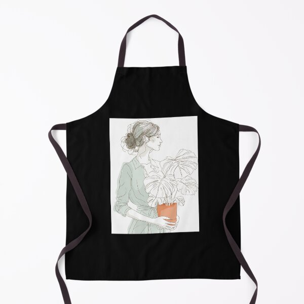 Item preview, botanical line art plant lady monstera designed and sold by lakanarivas.