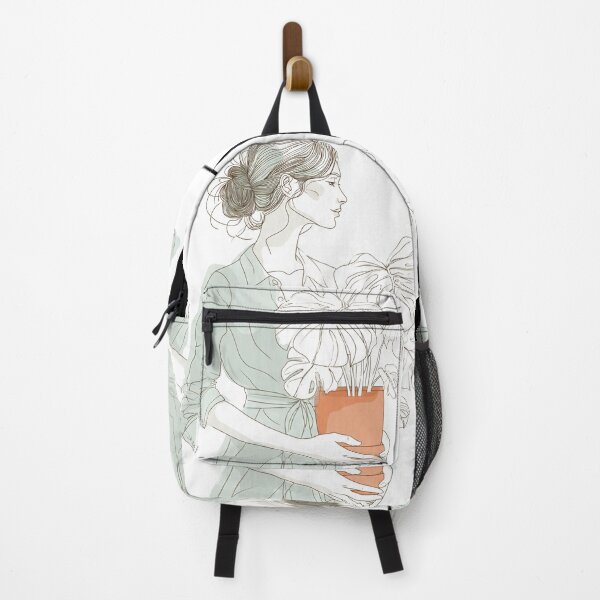 Item preview, botanical line art plant lady monstera designed and sold by lakanarivas.