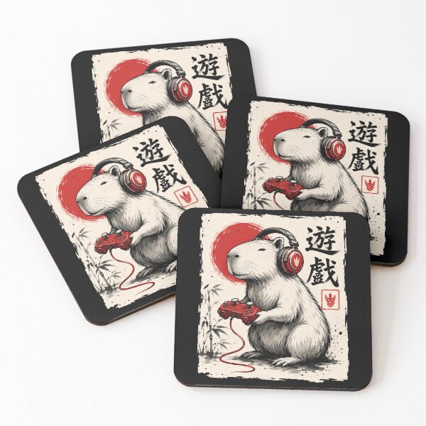 Item preview, Capybara Gamer Funny Gaming Japanese Aesthetic designed and sold by gordonbwyashop.
