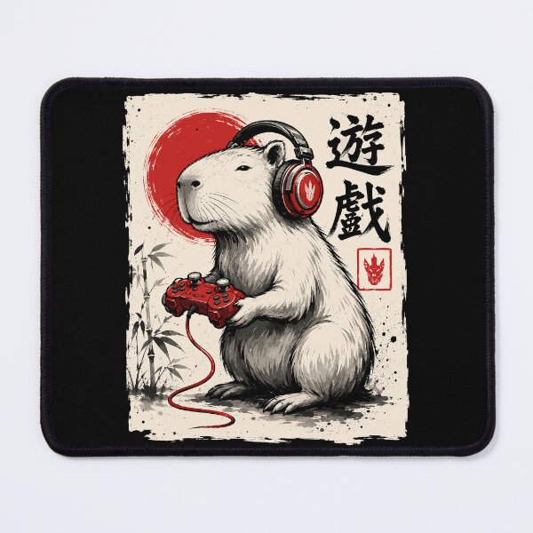 Item preview, Capybara Gamer Funny Gaming Japanese Aesthetic designed and sold by gordonbwyashop.