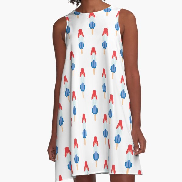Popsicle Pattern - Bomb Pop #134 A-Line Dress