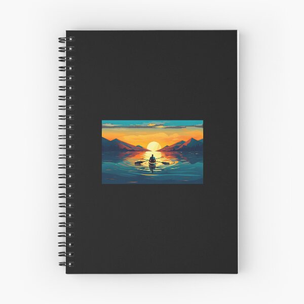 Item preview, Sunset Canoe Lake Mountain Serene Adventure designed and sold by haegerborra.