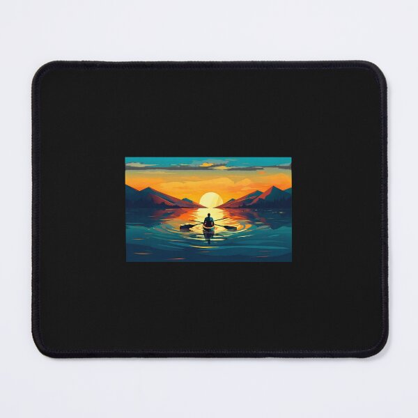Item preview, Sunset Canoe Lake Mountain Serene Adventure designed and sold by haegerborra.