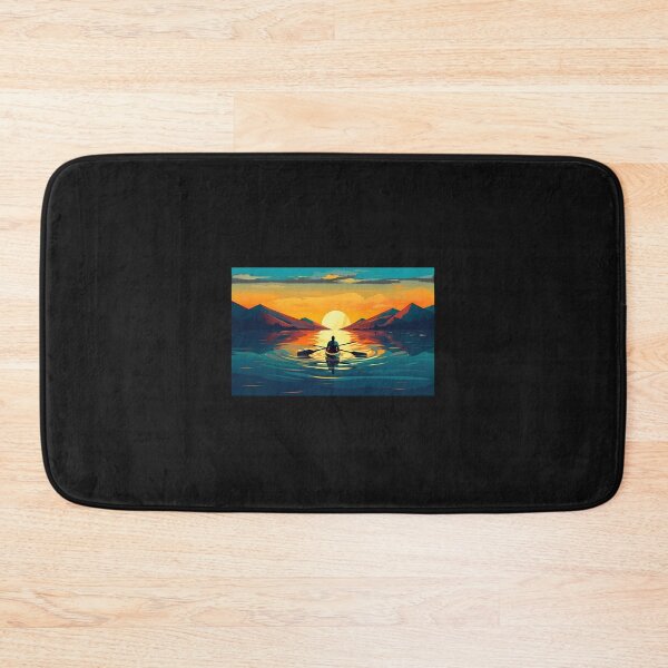Item preview, Sunset Canoe Lake Mountain Serene Adventure designed and sold by haegerborra.
