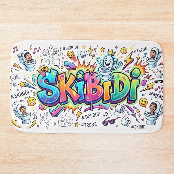 Item preview, Vibrant Skibidi Toilet Graffiti Street Art designed and sold by Angela Wolowitz.