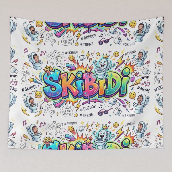 Item preview, Vibrant Skibidi Toilet Graffiti Street Art designed and sold by Angela Wolowitz.