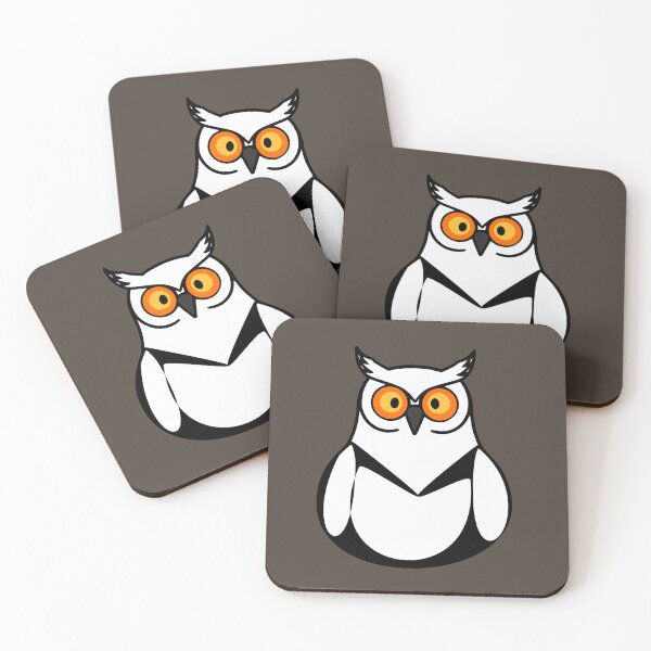 Item preview, Cute White Owl Illustration - Minimalist Art designed and sold by Pickmash.