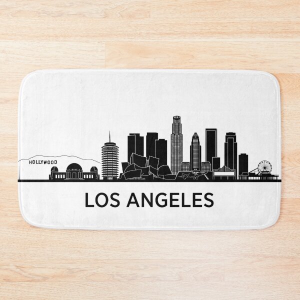 Item preview, Los Angeles Skyline Black Minimalist Poster designed and sold by larbimalki.