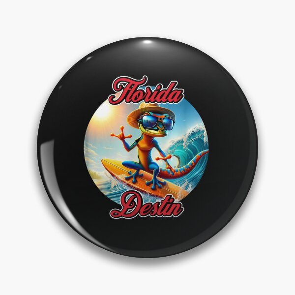 Item preview, Surfing Gecko Florida Destin Beach Vacation Fun designed and sold by haegerborra.