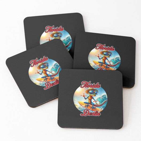 Item preview, Surfing Gecko Florida Destin Beach Vacation Fun designed and sold by haegerborra.