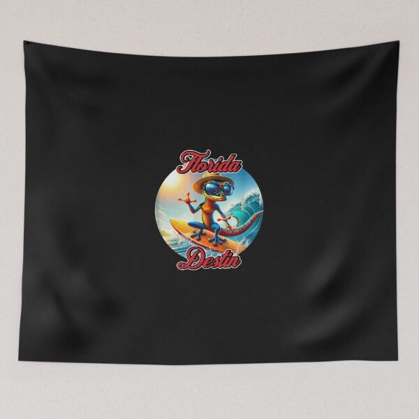 Item preview, Surfing Gecko Florida Destin Beach Vacation Fun designed and sold by haegerborra.