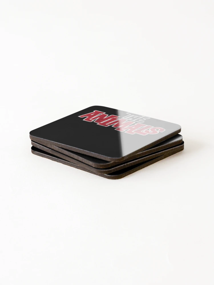 Thumbnail 4 of 5, Coasters (Set of 4), Bold Red Stacked Lettering Distressed designed and sold by Ric070.