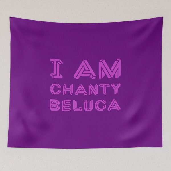 Item preview, I Am Chanty Beluga Geometric Optical Illusion 3D Typography designed and sold by Terry Bain.