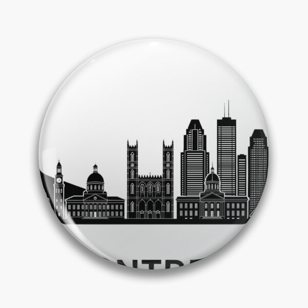 Item preview, Montreal Skyline Black Minimalist Quebec Poster designed and sold by larbimalki.