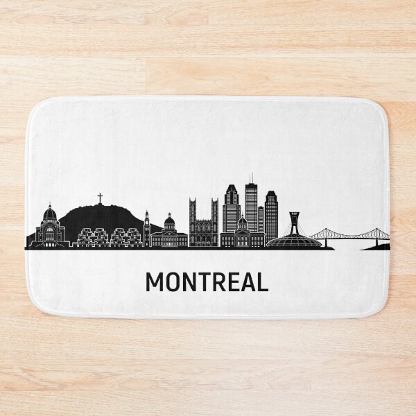 Item preview, Montreal Skyline Black Minimalist Quebec Poster designed and sold by larbimalki.