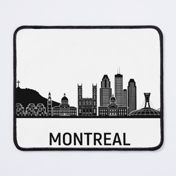 Item preview, Montreal Skyline Black Minimalist Quebec Poster designed and sold by larbimalki.