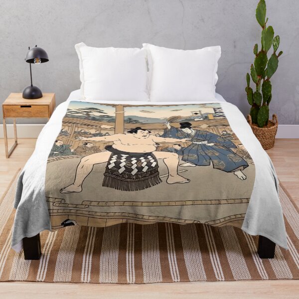 Item preview, Traditional Sumo Wrestler and Gyoji Referee Ukiyo-e Art designed and sold by TokyoUkiyoHouse.