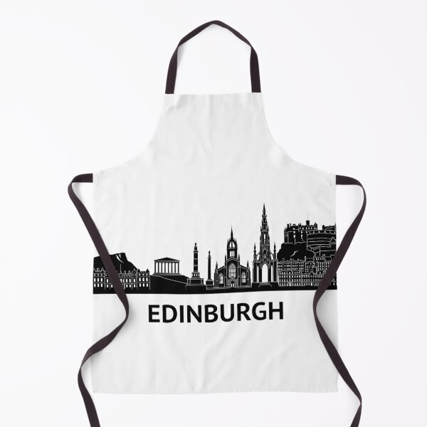 Item preview, Edinburgh Skyline Black Minimalist Scotland Poster designed and sold by larbimalki.