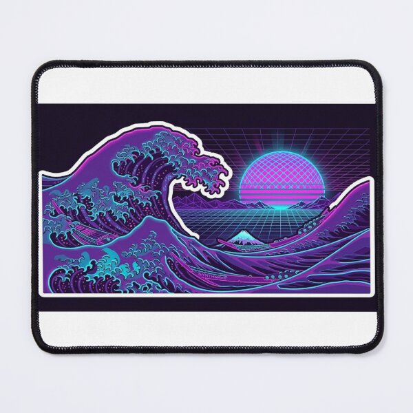 Item preview, The Great Synthwave Wave - Retro Neon Japanese Art designed and sold by conamor-bymel.
