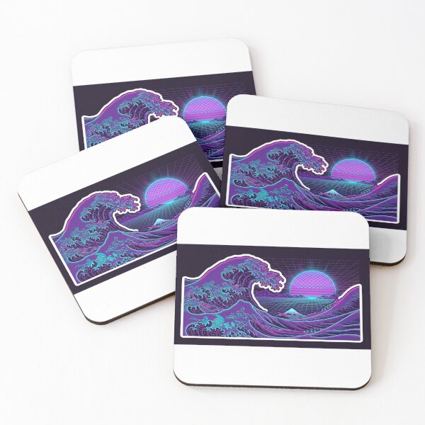 Item preview, The Great Synthwave Wave - Retro Neon Japanese Art designed and sold by conamor-bymel.