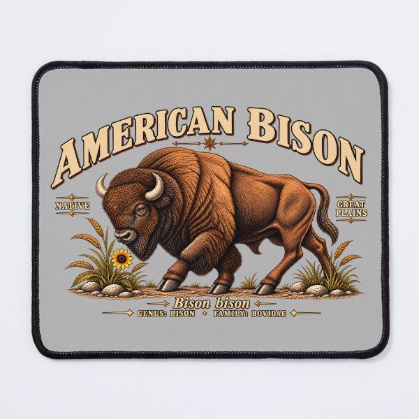 Item preview, American Bison – Great Plains Wildlife Vintage Illustration designed and sold by radiogalaxy.