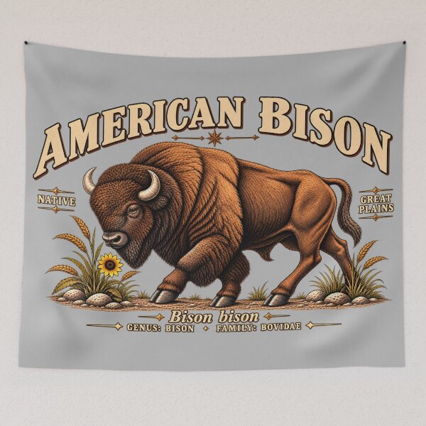 Item preview, American Bison – Great Plains Wildlife Vintage Illustration designed and sold by radiogalaxy.