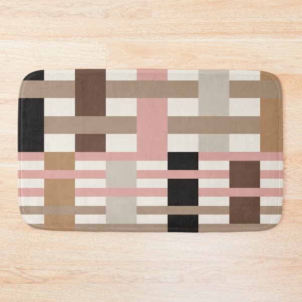 Item preview, Luxurious Abstract Shifted Stripes in Beige, Grey and Pink designed and sold by Deutschic.