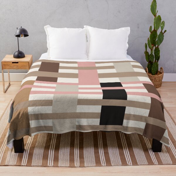Item preview, Lujosas rayas abstractas desplazadas en beige, gris y rosa. designed and sold by Deutschic.