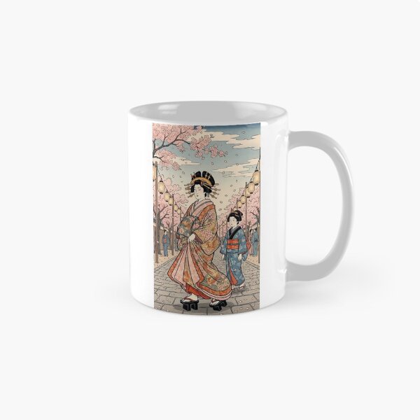 Item preview, Oiran Walk Under Cherry Blossoms Vintage Japanese Ukiyo-e Art designed and sold by TokyoUkiyoHouse.