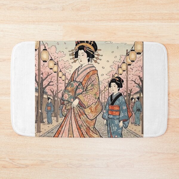 Item preview, Oiran Walk Under Cherry Blossoms Vintage Japanese Ukiyo-e Art designed and sold by TokyoUkiyoHouse.