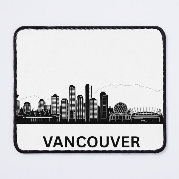 Item preview, Vancouver Skyline Black Minimalist Canada Poster designed and sold by larbimalki.