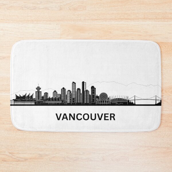 Item preview, Vancouver Skyline Black Minimalist Canada Poster designed and sold by larbimalki.