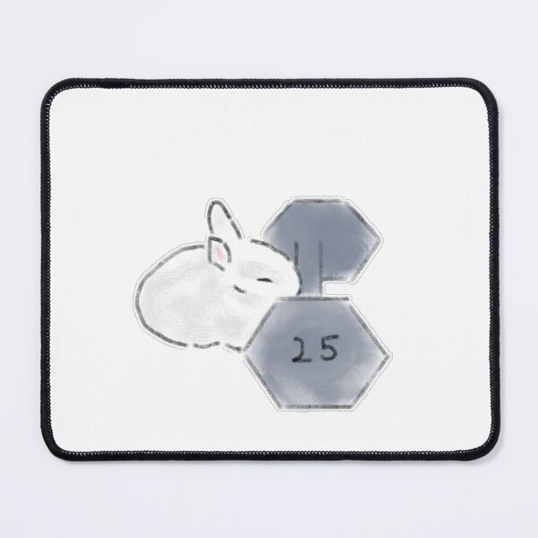Item preview, Sleepy White Bunny Lifting Weights designed and sold by raun.draw.