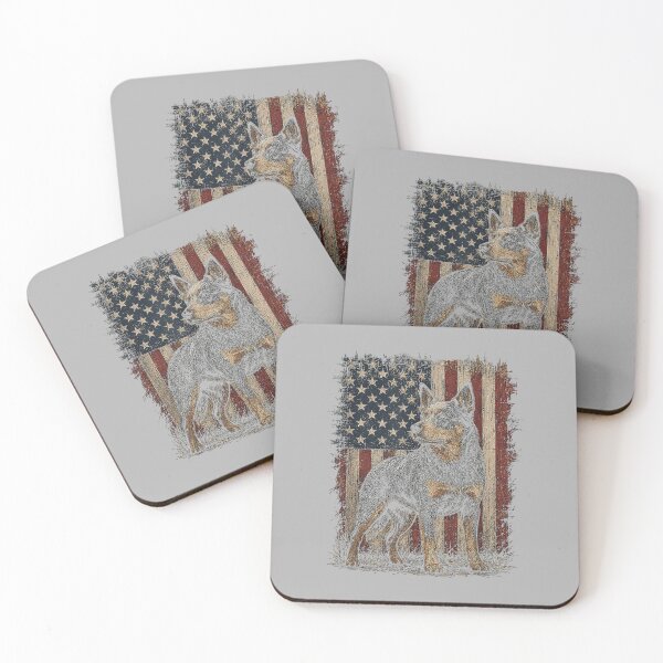 Item preview, American Flag Australian Cattle Dog Blue Heeler Artwork designed and sold by ArleneRowe.