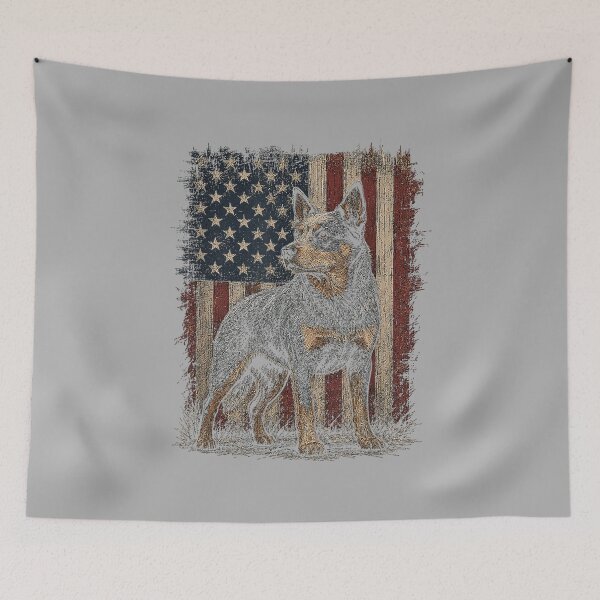 Item preview, American Flag Australian Cattle Dog Blue Heeler Artwork designed and sold by ArleneRowe.