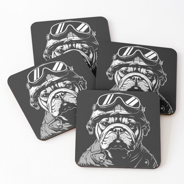 Item preview, Bulldog Pilot with Aviator Goggles Vintage Aviation Dog Art designed and sold by inkoutninja.