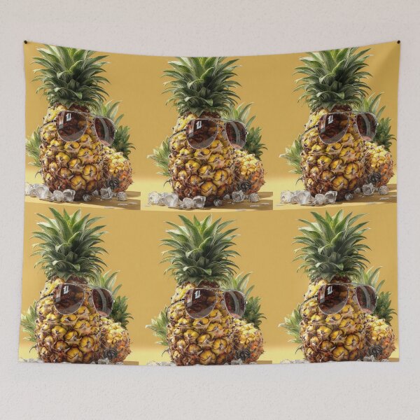 Item preview, Pineapple Tropical Fruits and Flowers designed and sold by Grafititee.