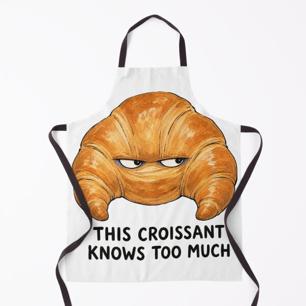Item preview, This Croissant Knows Too Much Meme designed and sold by NextLevelThread.