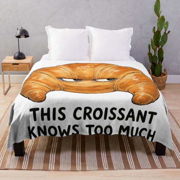 Item preview, This Croissant Knows Too Much Meme designed and sold by NextLevelThread.