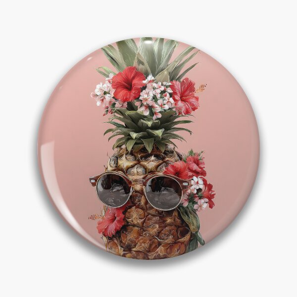Item preview, Pineapple Tropical Fruits and Flowers designed and sold by Grafititee.