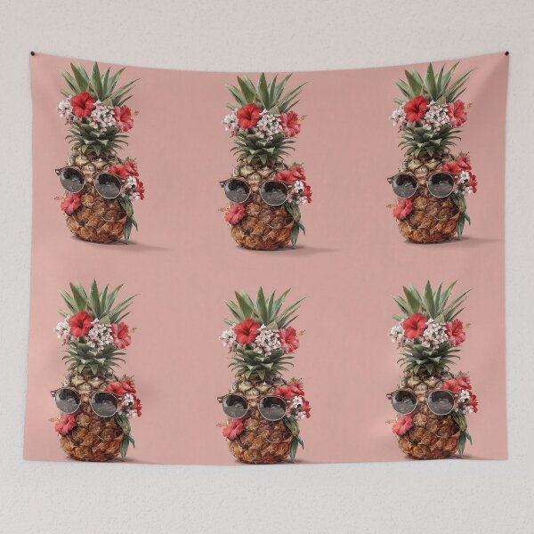 Item preview, Pineapple Tropical Fruits and Flowers designed and sold by Grafititee.