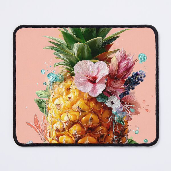 Item preview, Pineapple Tropical Fruits and Flowers designed and sold by Grafititee.