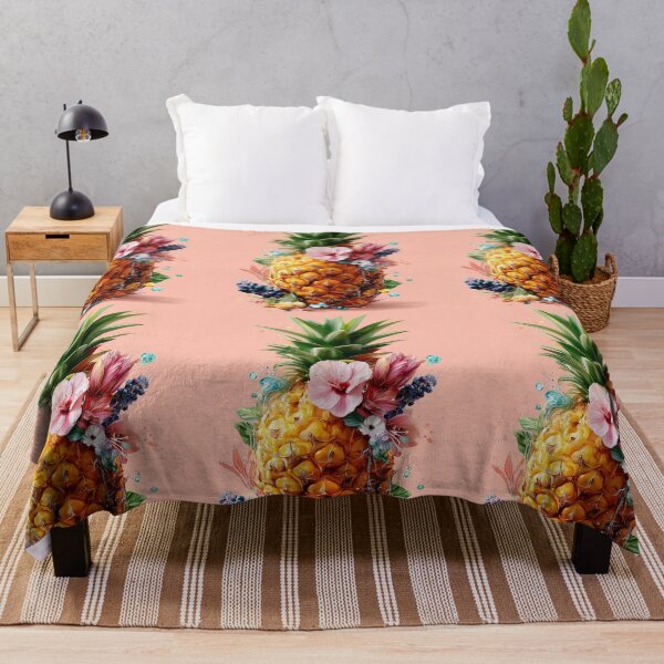 Item preview, Pineapple Tropical Fruits and Flowers designed and sold by Grafititee.