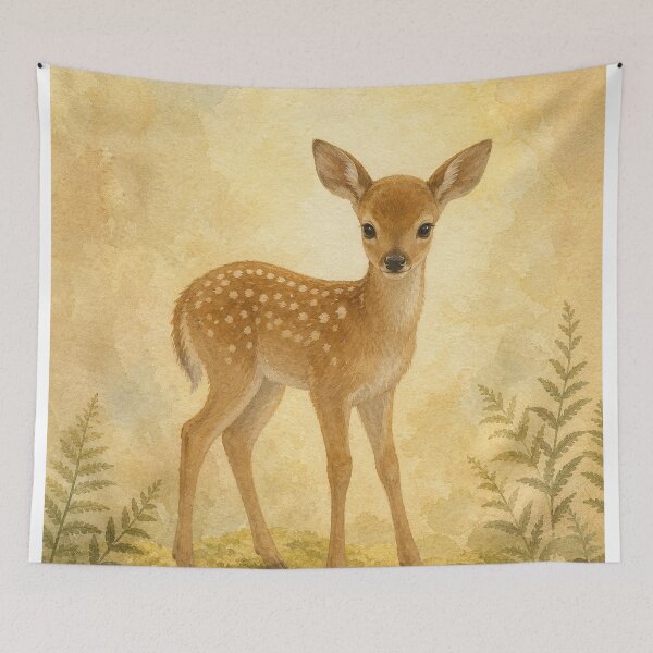 Item preview, Deer in the Clearing Watercolour Whimsical designed and sold by GoldenHourWalls.