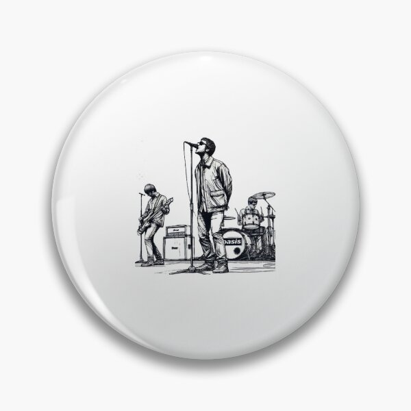 Item preview, minimalist line art of oasis performing – retro britpop band designed and sold by WilliamDavid11.