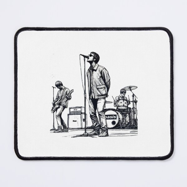 Item preview, minimalist line art of oasis performing – retro britpop band designed and sold by WilliamDavid11.