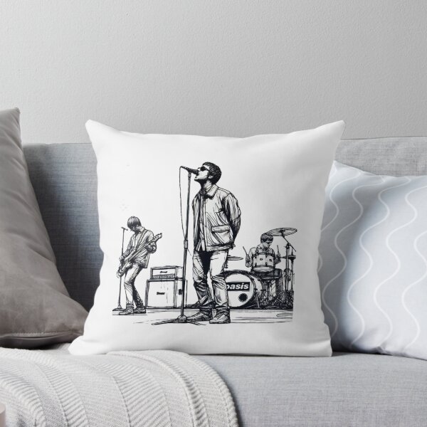 Item preview, minimalist line art of oasis performing – retro britpop band designed and sold by WilliamDavid11.