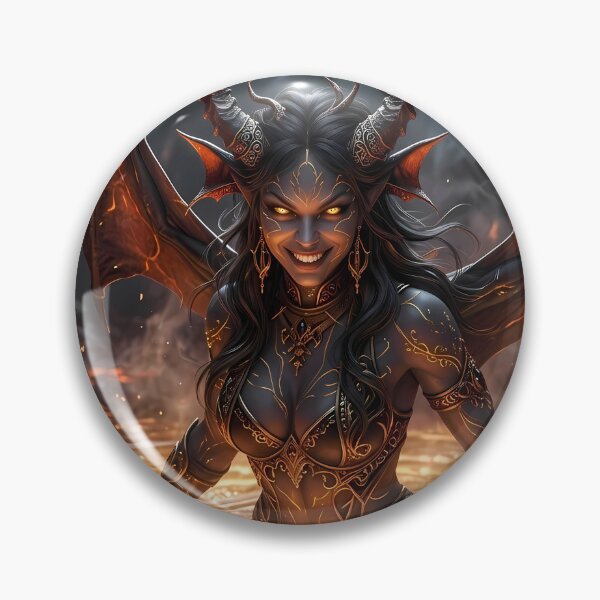 Item preview, Fire Demon Queen Succubus Lava Vortex designed and sold by GalleryBrisArt.