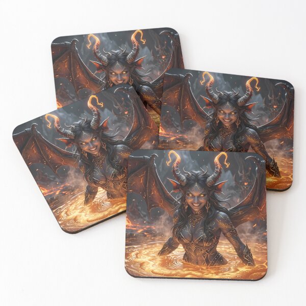 Item preview, Fire Demon Queen Succubus Lava Vortex designed and sold by GalleryBrisArt.